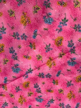 Vintage Pink Fabric with Floral Print